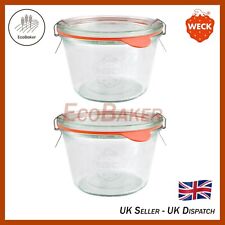 X2 WECK 741 370ml Storage Jar, Seal, Clamps. Canning, Yoghurt, Kimchi, Jam