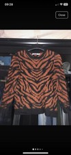 Tiger Print Jumper. Size XS