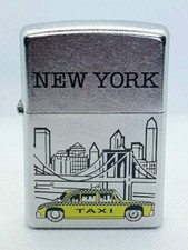 Zippo New York Skyline Yellow Taxi Pocket Lighter #10 Genuine Limited Edition