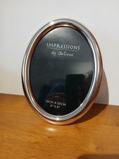 IMPRESSIONS by Juliana 6" x 8" oval silver photo frame