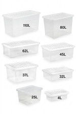 Clear plastic storage boxes - clear,