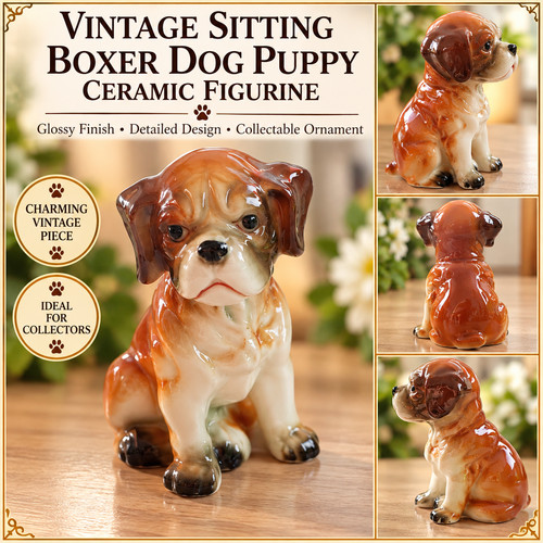 Vintage ceramic boxer - vintage,