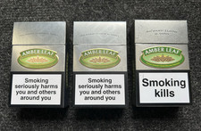 Amber Leaf Silver Empty Cigarette Tin