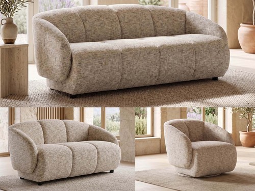 Santorini beige fabric - beige, sofa