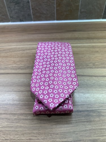 Profuomo men silk tie - profuomo, pink