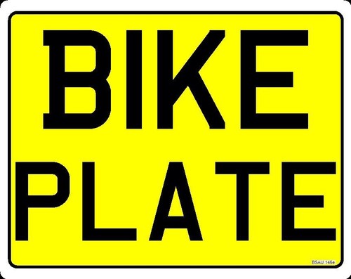 Motorcycle plate rear bike - rear,