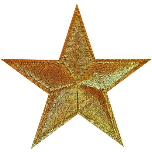 Gold star iron - star, sew