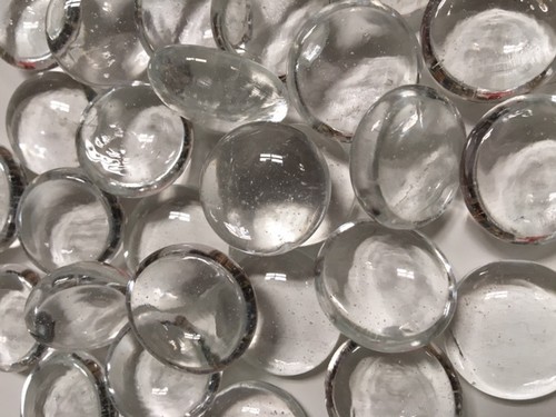 Clear glass gems pebbles - clear,