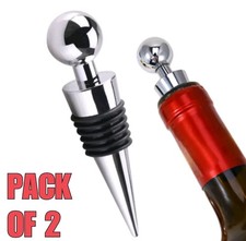 2x Metal Wine Bottle Stopper
