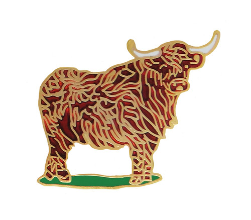 Highland cow pin badge - pin,