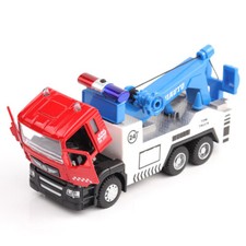 1:50 Scale Traffic Wrecker Tow Truck Trailer Model Toy Car Diecast Toy Vehicle