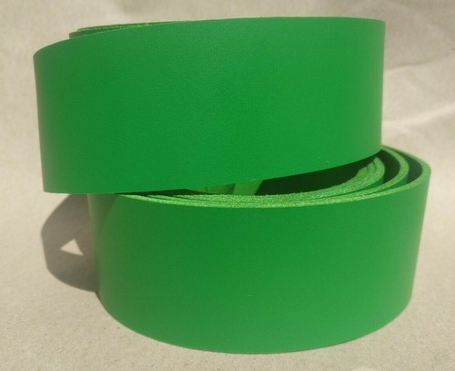 Green leather 127cm long - green,