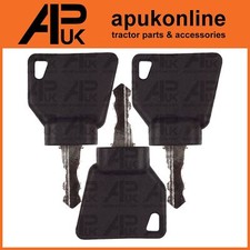 3x Ignition Switch Key for JCB