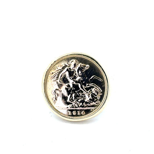 9ct yellow gold - 1914, half