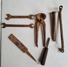 Bundle Of Rusty Vintage Tools Incl BMW And Bedford Vanadium