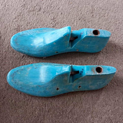 Wooden shoe boot trees pair - wooden, shoe/boot