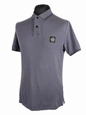 Stone Island Polo Men's Grey Cotton Collared Pullover Short Sleeve T Shirt Top L