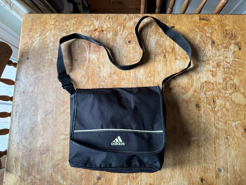 Mens adidas black messenger - black,