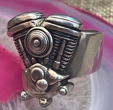 Sterling Silver 925 Biker Ring