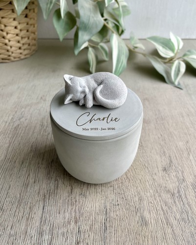 Personalised cat urn - personalised,