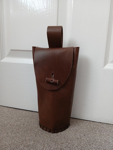 Leather water bottle holder - bottle,
