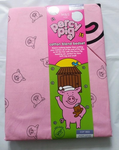 Percy pig cot - m&s, duvet