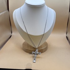 925 Sterling Silver Jesus Christ Catholic Crucifix INRI Christian Pendant Charm 