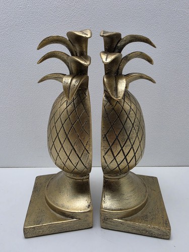 Vintage pineapple bookends - vintage,