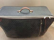 HARTMAN WINGS Diamond Jacquard  Leather Accents 22" Wheeled Carry On Suitcase