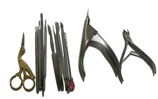 Nail Tools Metal Nail Tech Scissors, Cuticle Pushers,Nail Clippers & Tip Cutters