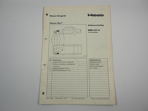 Bmw 524 installation - bmw, td