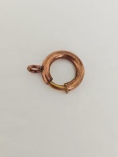 Antique OVERSIZED Rose Gold Fillled Spring Ring Clasp Watch Chain Fob Charm 12mm