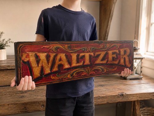 Waltzer fairground sign - fairground, large