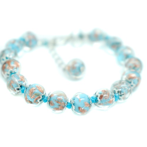 Murano glass bracelet - bracelet, blue