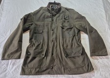 Barbour Cowen Commando Wax Waterproof Green Cargo Military Utility Jacket C 42.