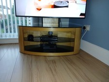TV Unit Light Oak Buckingham Oval Tv stand for 65 inch tv