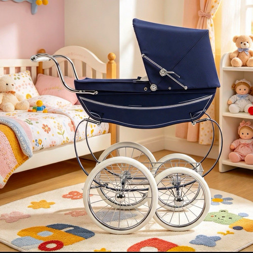 Silver cross oberon navy pram - navy,