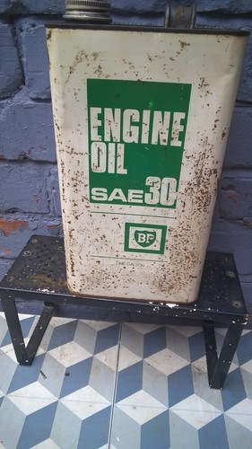 Vintage oil can gallon sae - oil,