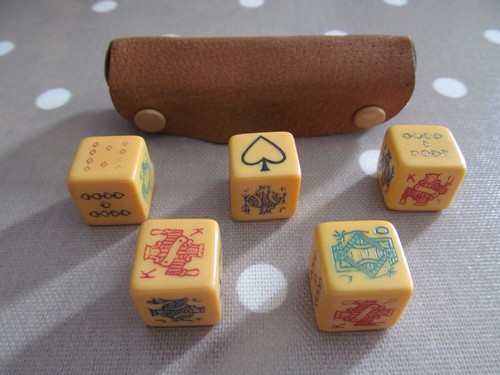 Set vintage poker - set, dice