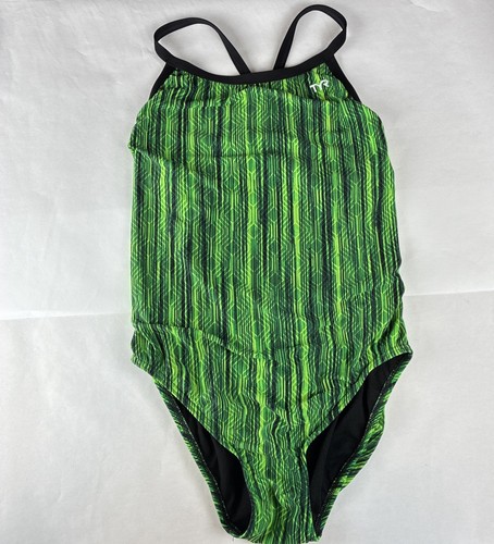 Tyr swimsuit girls green - green, black