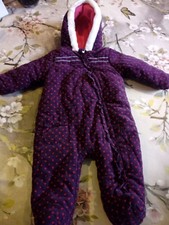 Baby Girl Hooded Snowsuit