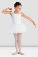 Bloch Girls Tank Style Leotard Tutu Dress White CL5635 Size Age 4 to 6 years