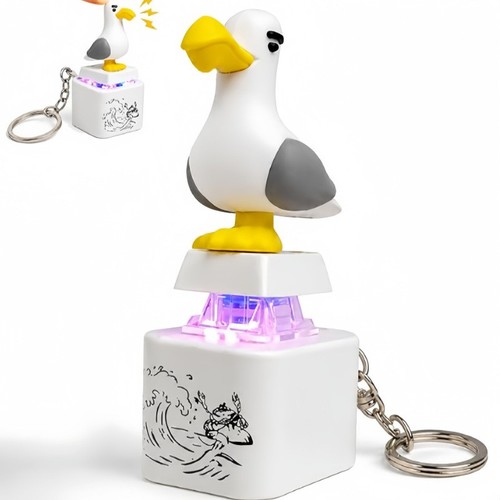 Seagull mine keychain button - seagull, keychain,button