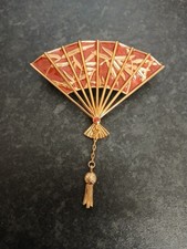 Large Enamel Chinese Fan Hair