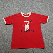 Ringspun Allstars Shirt Mens Medium Red Bruce Lee Graphic Tee Retro 00s Y2K