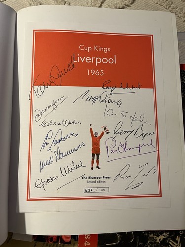 Liverpool hand signed 1965 - liverpool,
