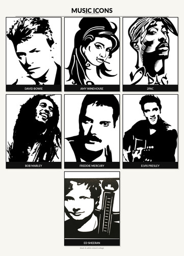 Music icons vinyl - 12",