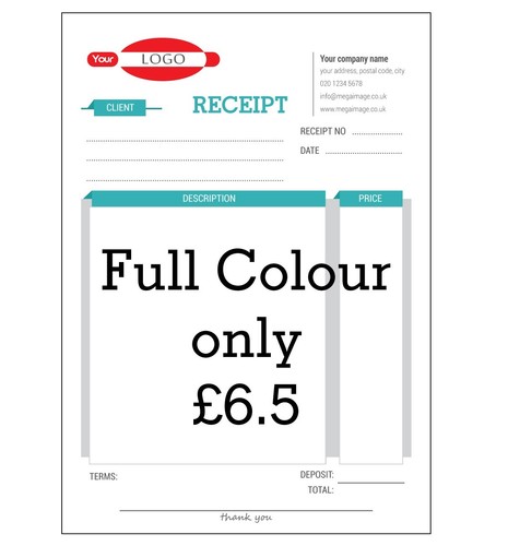 Personalised invoice - a5,