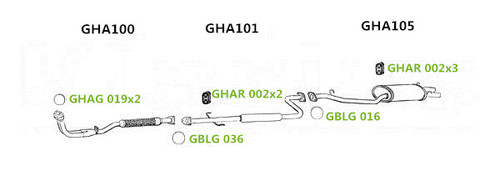 Exhaust silencer centre - silencer,