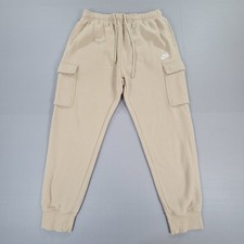 Nike Mens Cargo Trousers Beige Large Sportswear Club Fleece Pants CD3129 250